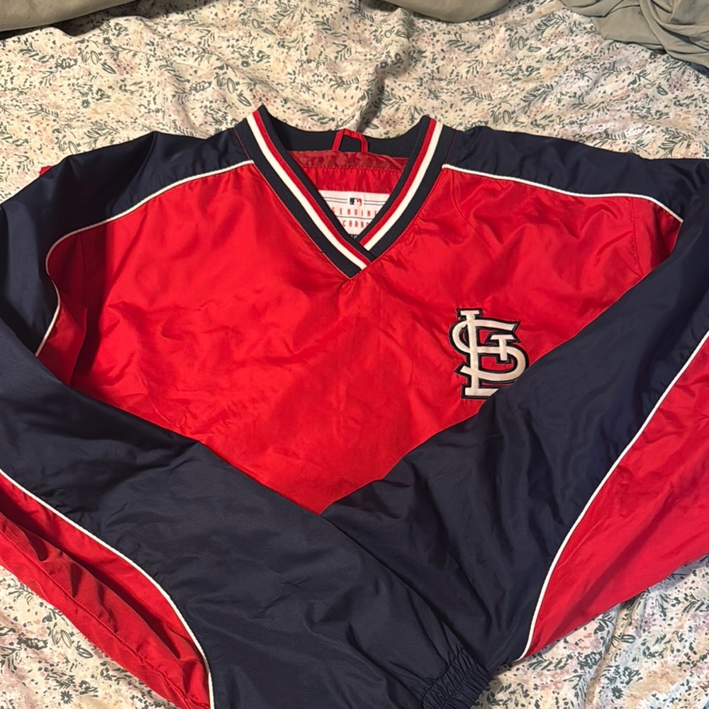 St. Louis Cardinals Red and Navy Pullover